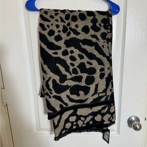 DKNY Animal Print Neutral Colors Scarf - NWT